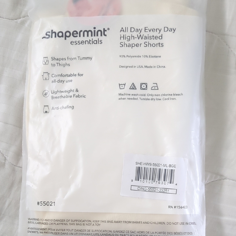 Shapermint Essentials Everyday Shaper Shorts in White